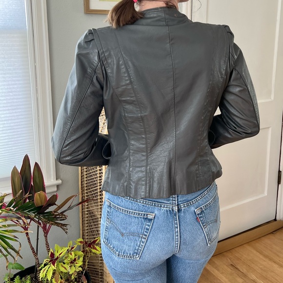 Vintage Gray Sheplers Leather Jacket - Picture 2 of 16